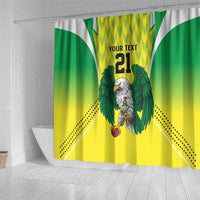 Nigeria Cricket Custom Shower Curtain Najeriya Yellow Greens Eagle - Wonder Print Shop