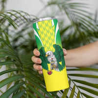 Nigeria Cricket Custom Skinny Tumbler Najeriya Yellow Greens Eagle - Wonder Print Shop