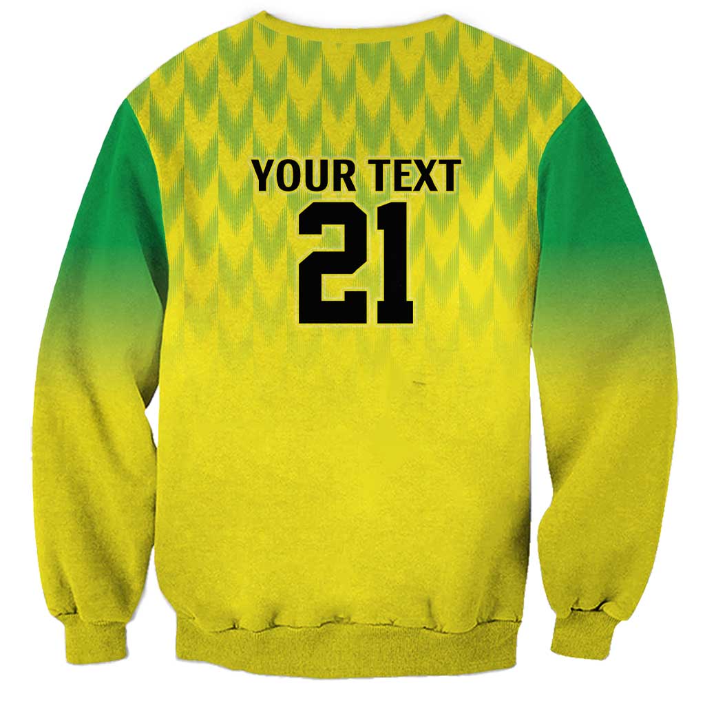 Nigeria Cricket Custom Sweatshirt Najeriya Yellow Greens Eagle - Wonder Print Shop