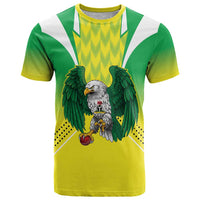 Nigeria Cricket Custom T Shirt Najeriya Yellow Greens Eagle - Wonder Print Shop
