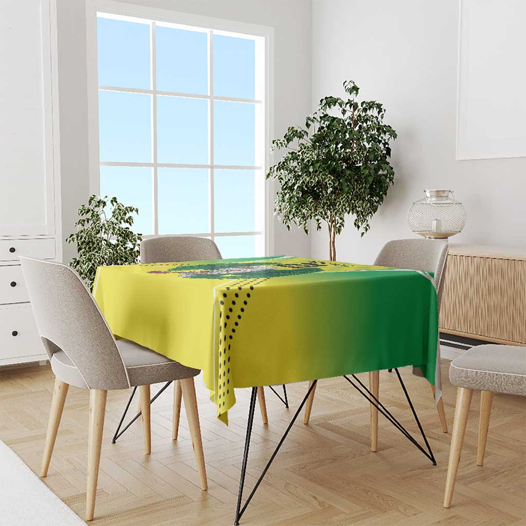 Nigeria Cricket Custom Tablecloth Najeriya Yellow Greens Eagle - Wonder Print Shop