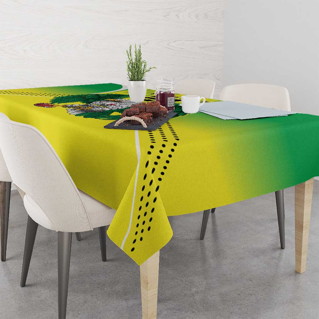 Nigeria Cricket Custom Tablecloth Najeriya Yellow Greens Eagle - Wonder Print Shop