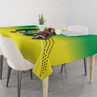 Nigeria Cricket Custom Tablecloth Najeriya Yellow Greens Eagle - Wonder Print Shop