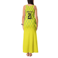 Nigeria Cricket Custom Tank Maxi Dress Najeriya Yellow Greens Eagle - Wonder Print Shop