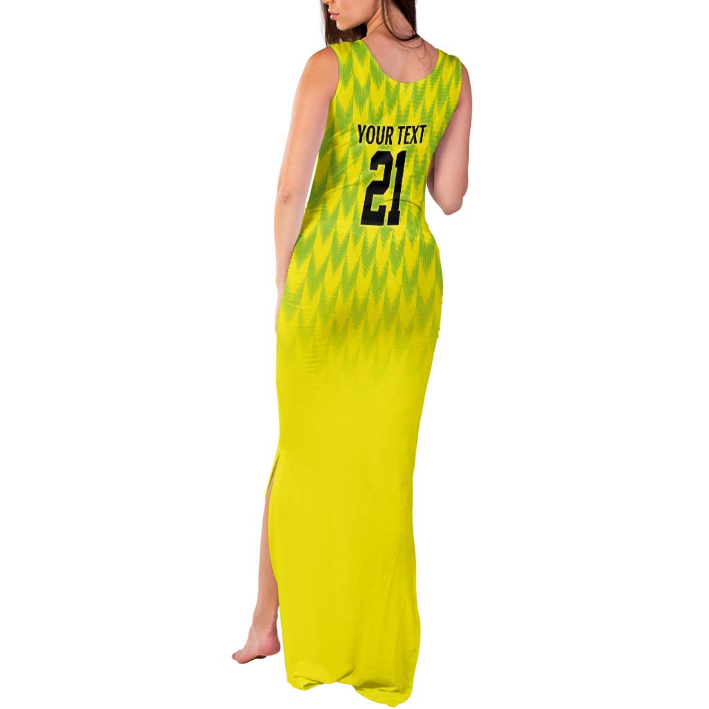 Nigeria Cricket Custom Tank Maxi Dress Najeriya Yellow Greens Eagle - Wonder Print Shop
