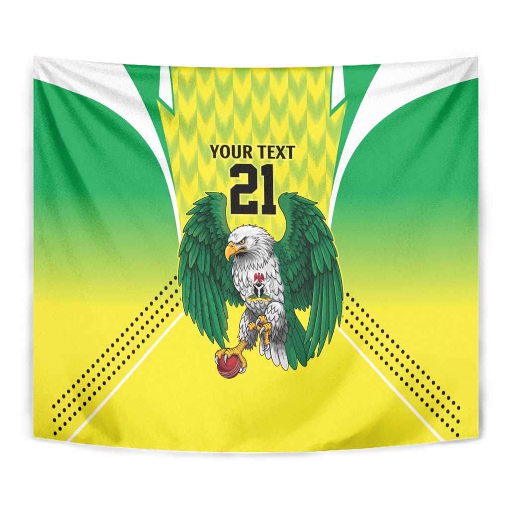Nigeria Cricket Custom Tapestry Najeriya Yellow Greens Eagle - Wonder Print Shop