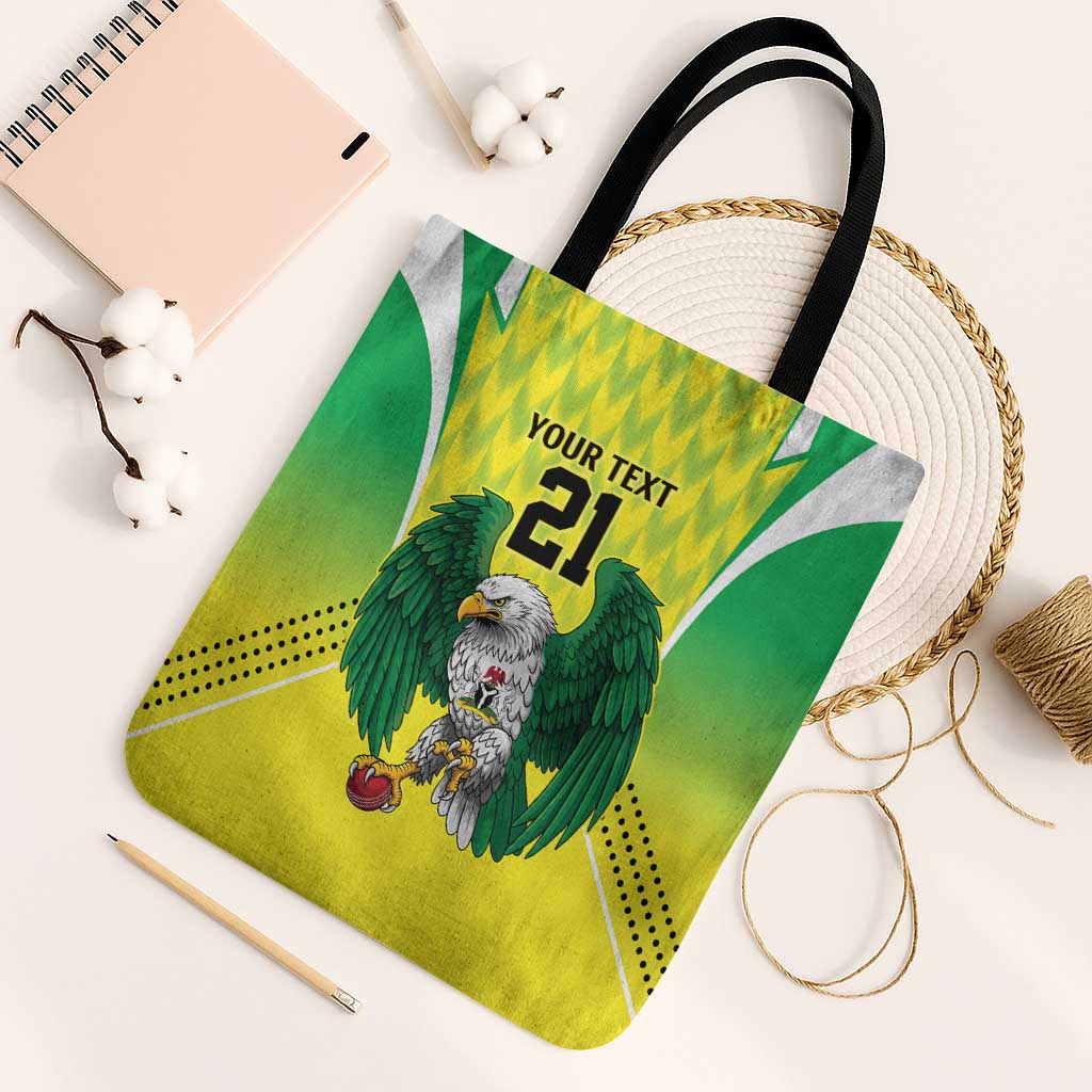 Nigeria Cricket Custom Tote Bag Najeriya Yellow Greens Eagle - Wonder Print Shop