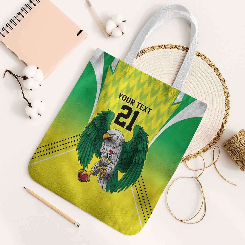 Nigeria Cricket Custom Tote Bag Najeriya Yellow Greens Eagle - Wonder Print Shop