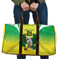 Nigeria Cricket Custom Travel Bag Najeriya Yellow Greens Eagle - Wonder Print Shop