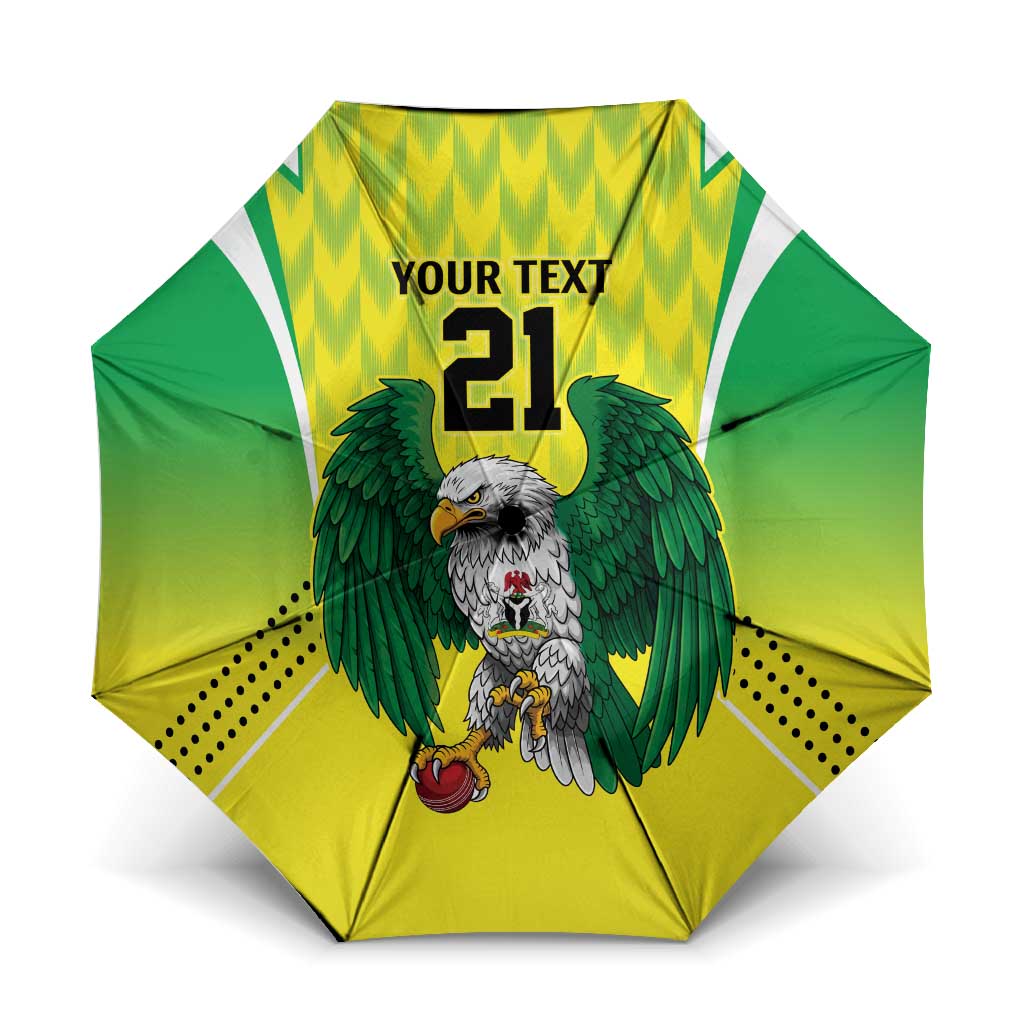 Nigeria Cricket Custom Umbrella Najeriya Yellow Greens Eagle - Wonder Print Shop