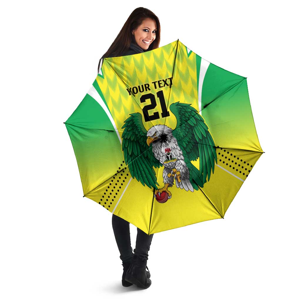 Nigeria Cricket Custom Umbrella Najeriya Yellow Greens Eagle - Wonder Print Shop