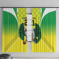Nigeria Cricket Custom Window Curtain Najeriya Yellow Greens Eagle - Wonder Print Shop