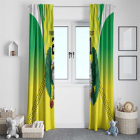 Nigeria Cricket Custom Window Curtain Najeriya Yellow Greens Eagle - Wonder Print Shop