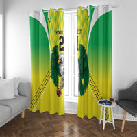 Nigeria Cricket Custom Window Curtain Najeriya Yellow Greens Eagle - Wonder Print Shop