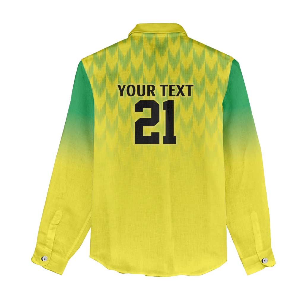 Nigeria Cricket Custom Women Casual Shirt Najeriya Yellow Greens Eagle - Wonder Print Shop