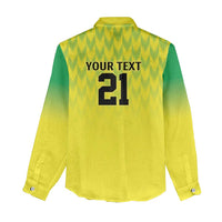 Nigeria Cricket Custom Women Casual Shirt Najeriya Yellow Greens Eagle - Wonder Print Shop