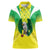 Nigeria Cricket Custom Women Polo Shirt Najeriya Yellow Greens Eagle - Wonder Print Shop