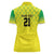 Nigeria Cricket Custom Women Polo Shirt Najeriya Yellow Greens Eagle - Wonder Print Shop