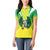 Nigeria Cricket Custom Women Polo Shirt Najeriya Yellow Greens Eagle - Wonder Print Shop