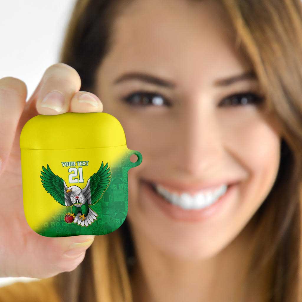 Nigeria Cricket Custom AirPods Case Najeriya Angry Eagle Flag Motif - Wonder Print Shop