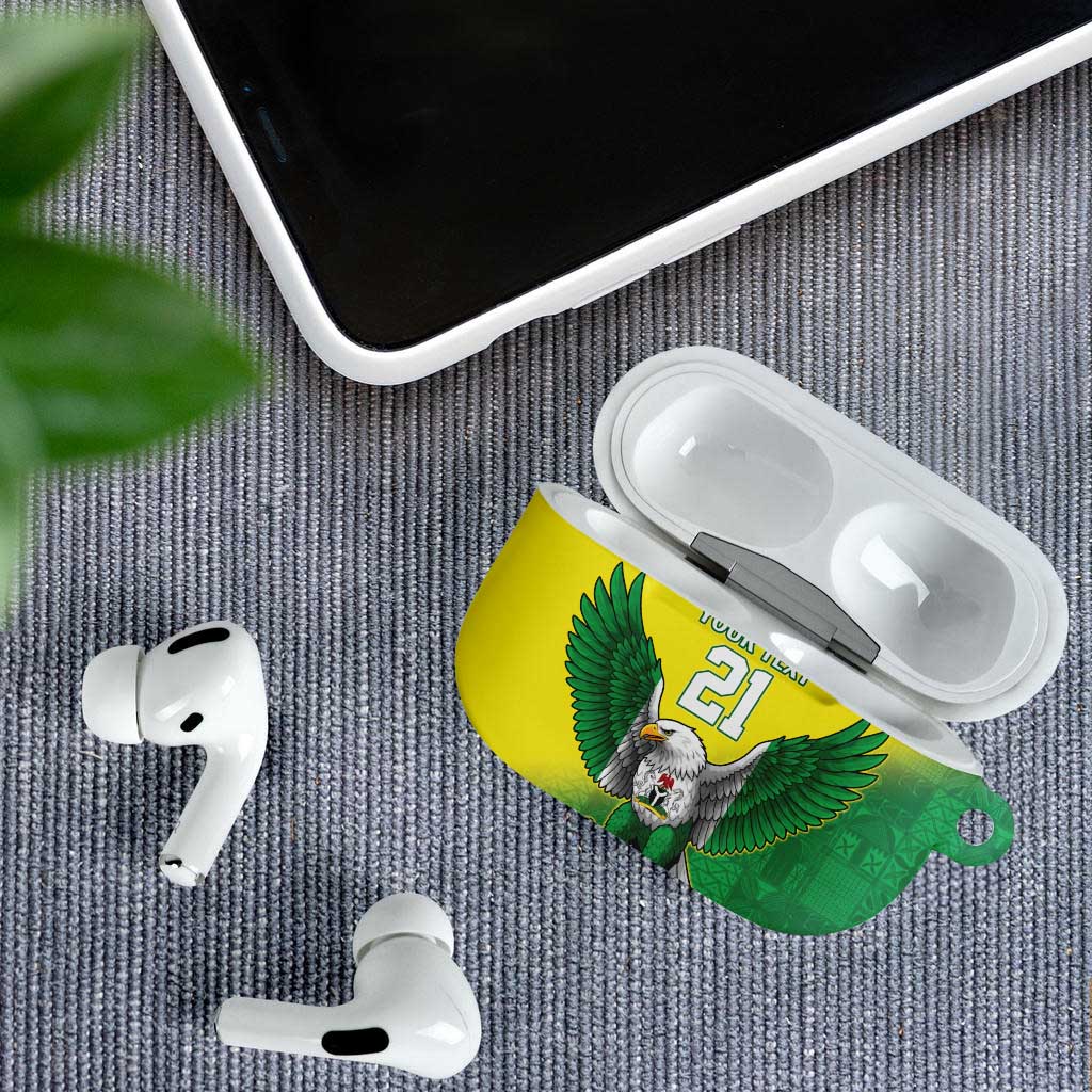 Nigeria Cricket Custom AirPods Case Najeriya Angry Eagle Flag Motif - Wonder Print Shop