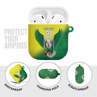 Nigeria Cricket Custom AirPods Case Najeriya Angry Eagle Flag Motif - Wonder Print Shop