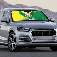 Nigeria Cricket Custom Auto Sun Shade Najeriya Angry Eagle Flag Motif - Wonder Print Shop