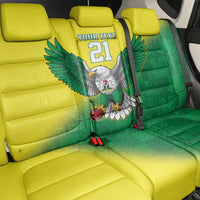 Nigeria Cricket Custom Back Car Seat Cover Najeriya Angry Eagle Flag Motif - Wonder Print Shop