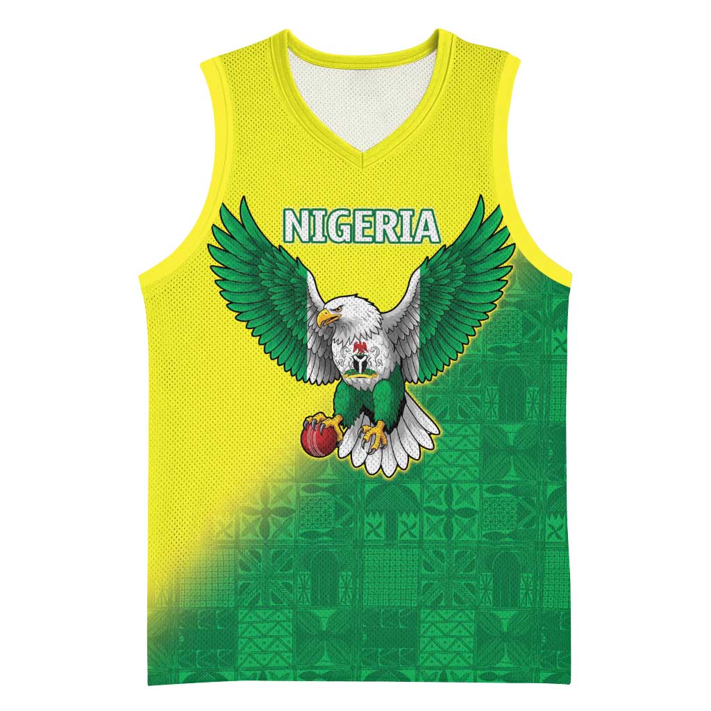 Nigeria Cricket Custom Basketball Jersey Najeriya Angry Eagle Flag Motif - Wonder Print Shop