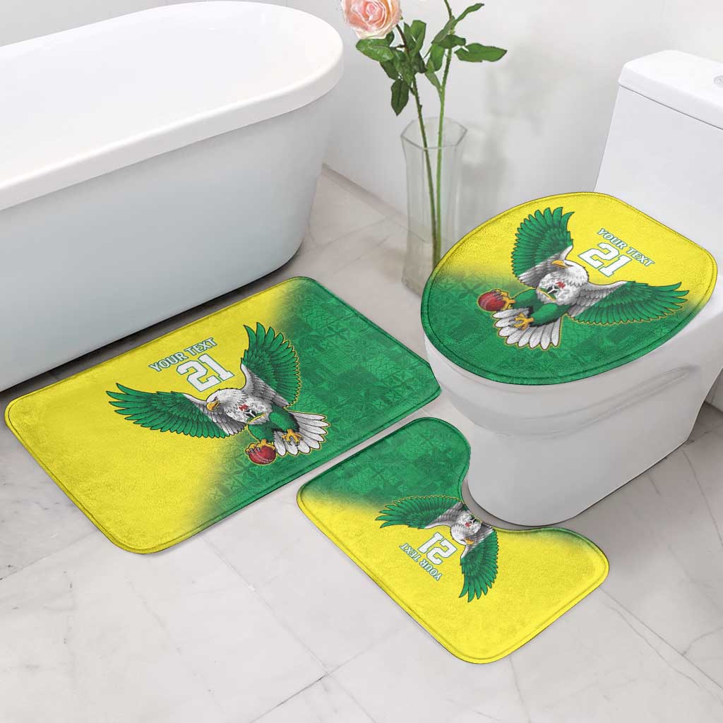 Nigeria Cricket Custom Bathroom Set Najeriya Angry Eagle Flag Motif - Wonder Print Shop