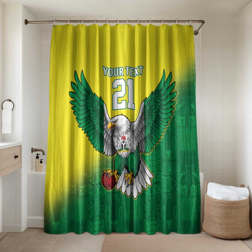 Nigeria Cricket Custom Bathroom Set Najeriya Angry Eagle Flag Motif - Wonder Print Shop