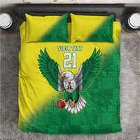 Nigeria Cricket Custom Bedding Set Najeriya Angry Eagle Flag Motif - Wonder Print Shop