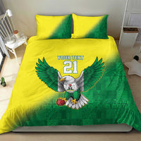Nigeria Cricket Custom Bedding Set Najeriya Angry Eagle Flag Motif - Wonder Print Shop
