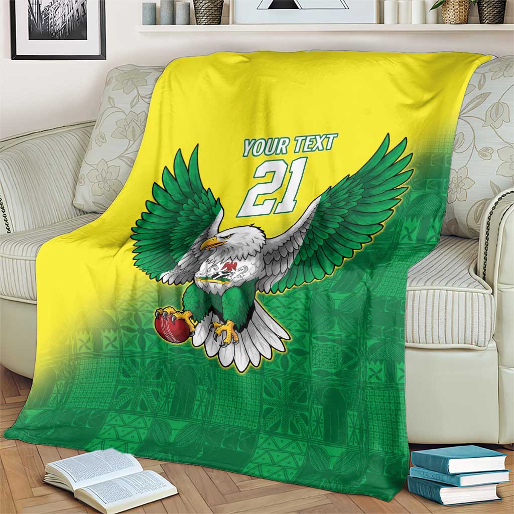 Nigeria Cricket Custom Blanket Najeriya Angry Eagle Flag Motif - Wonder Print Shop