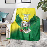 Nigeria Cricket Custom Blanket Najeriya Angry Eagle Flag Motif - Wonder Print Shop