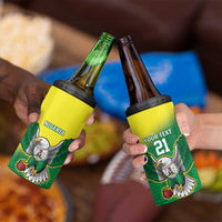 Nigeria Cricket Custom 4 in 1 Can Cooler Tumbler Najeriya Angry Eagle Flag Motif - Wonder Print Shop