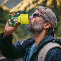 Nigeria Cricket Custom 4 in 1 Can Cooler Tumbler Najeriya Angry Eagle Flag Motif - Wonder Print Shop