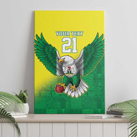 Nigeria Cricket Custom Canvas Wall Art Najeriya Angry Eagle Flag Motif - Wonder Print Shop