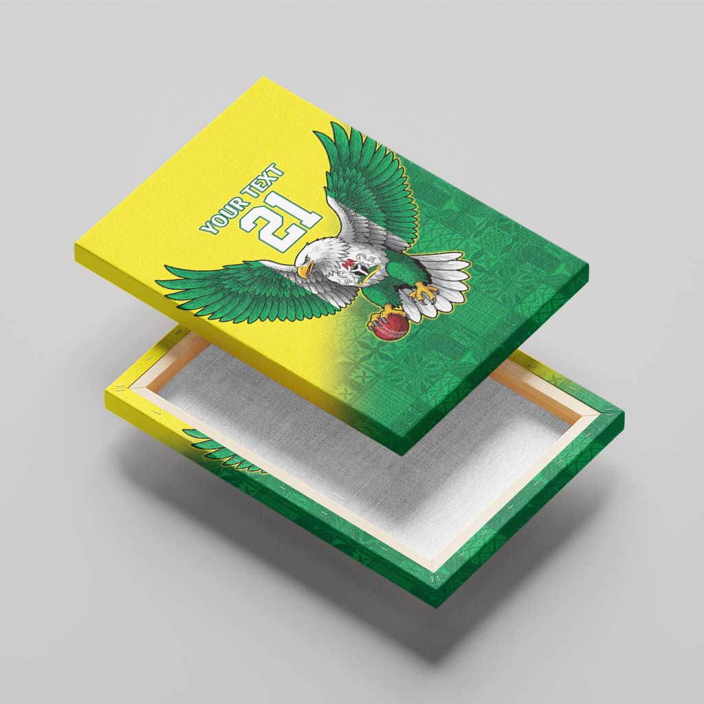 Nigeria Cricket Custom Canvas Wall Art Najeriya Angry Eagle Flag Motif - Wonder Print Shop