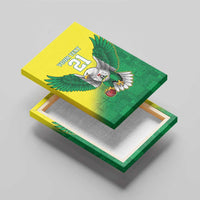 Nigeria Cricket Custom Canvas Wall Art Najeriya Angry Eagle Flag Motif - Wonder Print Shop