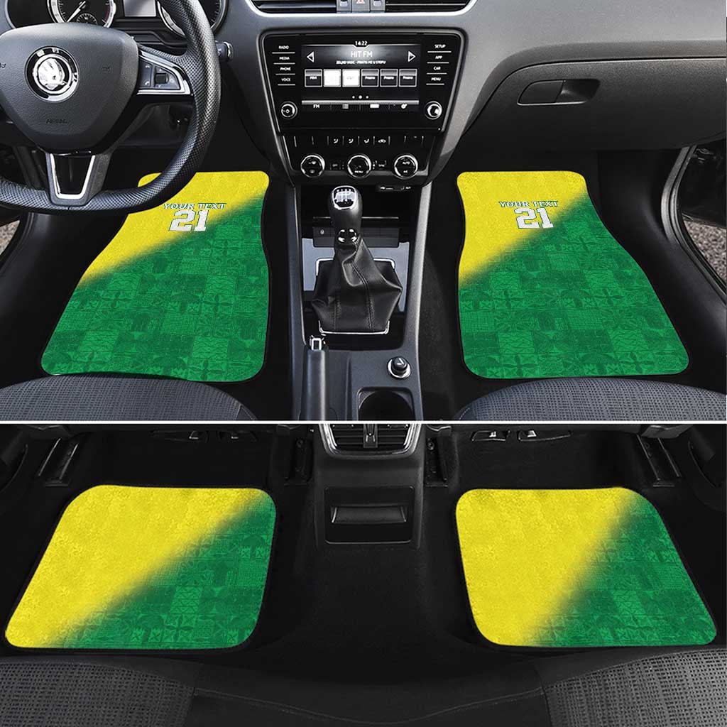 Nigeria Cricket Custom Car Mats Najeriya Angry Eagle Flag Motif - Wonder Print Shop