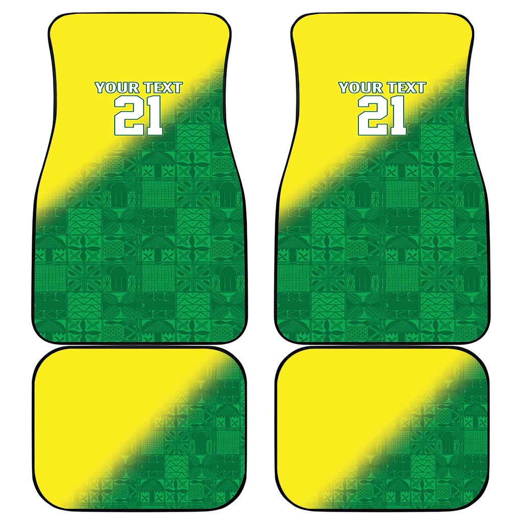 Nigeria Cricket Custom Car Mats Najeriya Angry Eagle Flag Motif - Wonder Print Shop