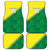 Nigeria Cricket Custom Car Mats Najeriya Angry Eagle Flag Motif - Wonder Print Shop