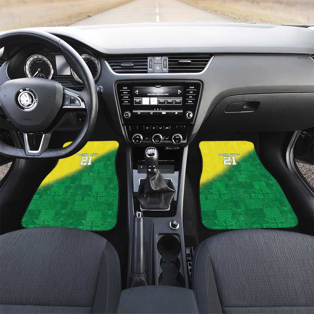 Nigeria Cricket Custom Car Mats Najeriya Angry Eagle Flag Motif - Wonder Print Shop