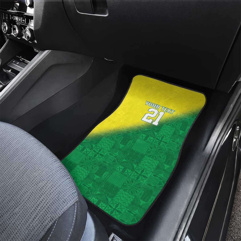 Nigeria Cricket Custom Car Mats Najeriya Angry Eagle Flag Motif - Wonder Print Shop