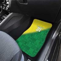 Nigeria Cricket Custom Car Mats Najeriya Angry Eagle Flag Motif - Wonder Print Shop