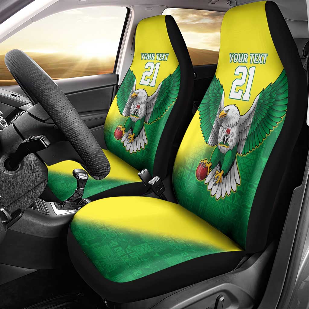 Nigeria Cricket Custom Car Seat Cover Najeriya Angry Eagle Flag Motif - Wonder Print Shop