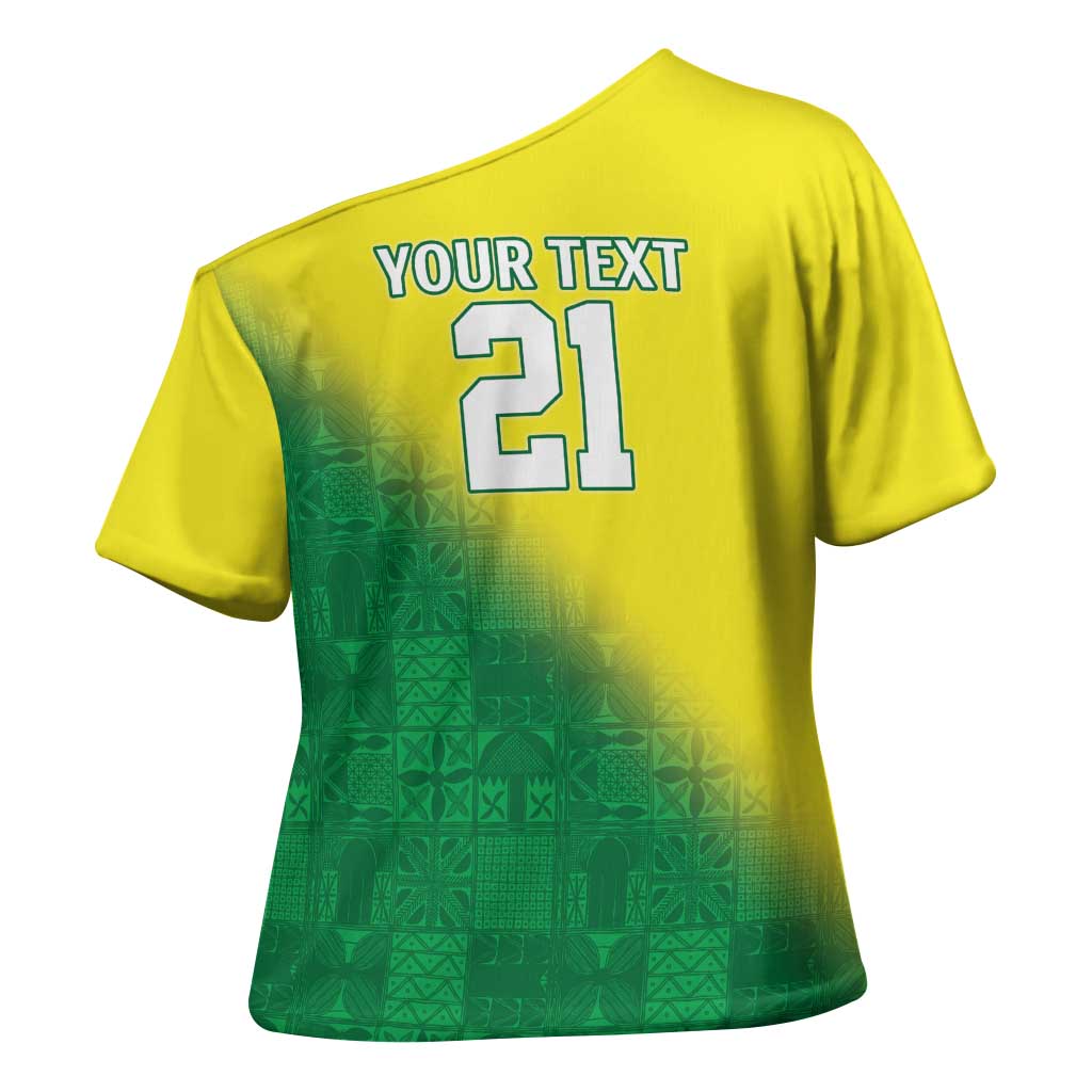 Nigeria Cricket Custom Cross Shoulder Shirt Najeriya Angry Eagle Flag Motif - Wonder Print Shop