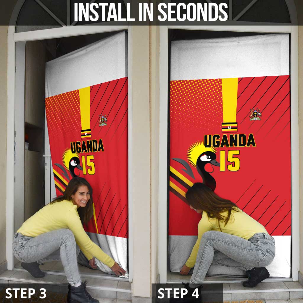 Nigeria Cricket Custom Door Cover Najeriya Angry Eagle Flag Motif - Wonder Print Shop