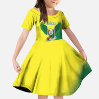 Nigeria Cricket Custom Family Matching Long Sleeve Bodycon Dress and Hawaiian Shirt Najeriya Angry Eagle Flag Motif - Wonder Print Shop